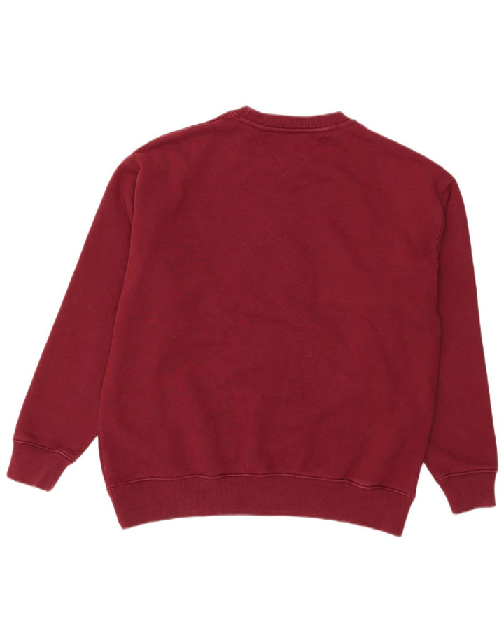Tommy Hilfiger Sweat-shirt graphique pour homme en coton bordeaux moyen