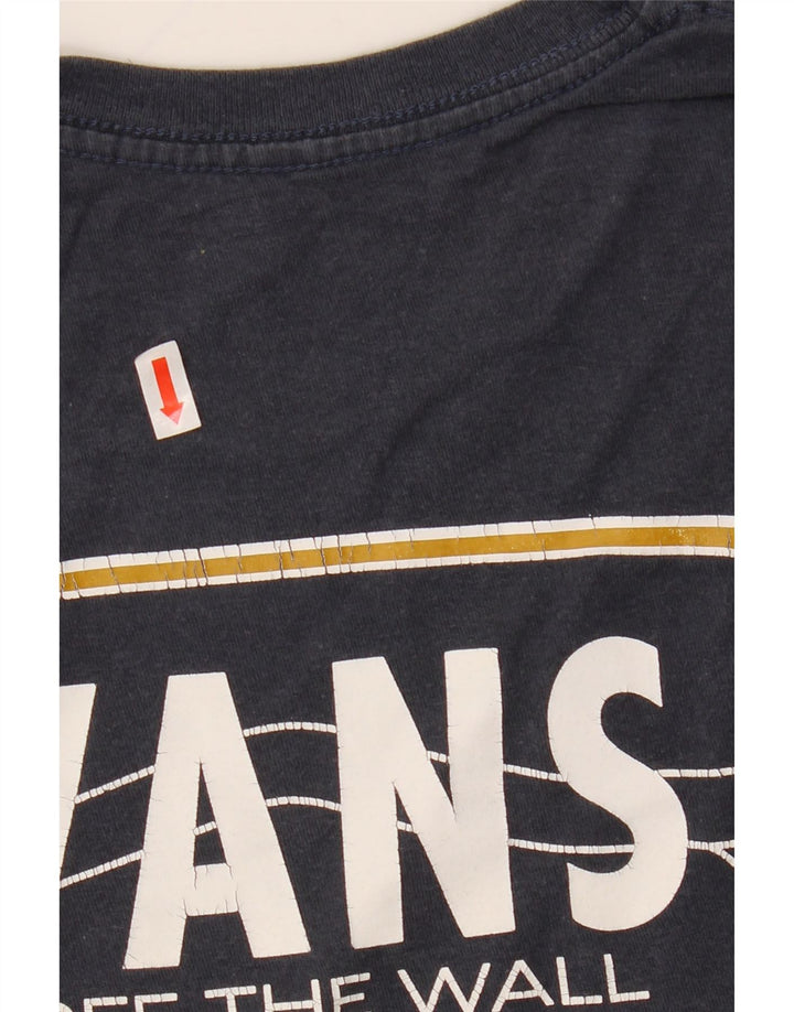 VANS Mens Graphic T-Shirt Top Medium Navy Blue
