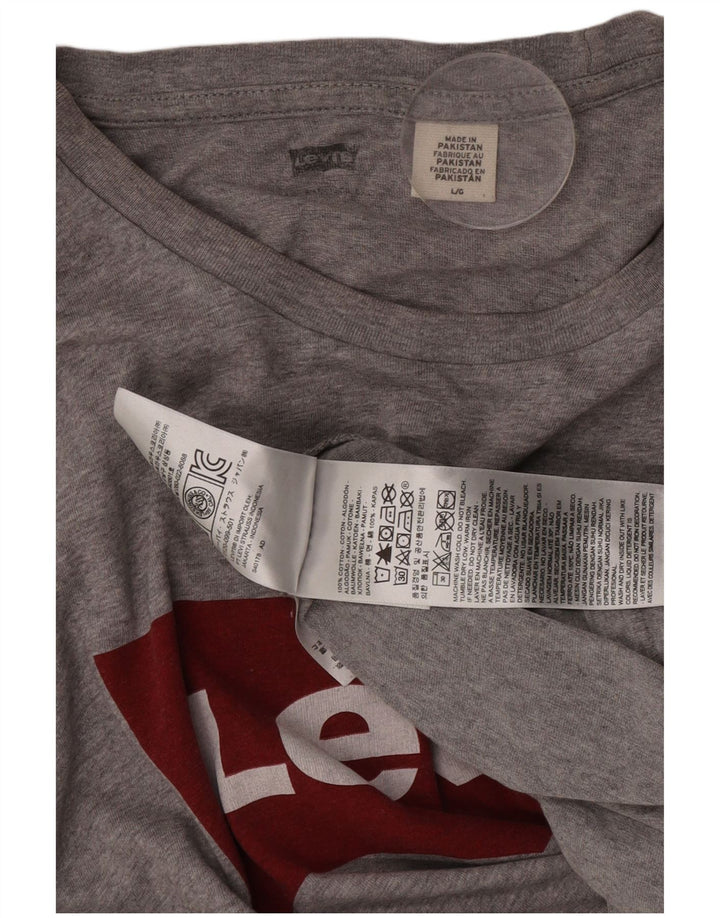 Levi's Herre grafisk T-shirt Top Stor grå bomuld