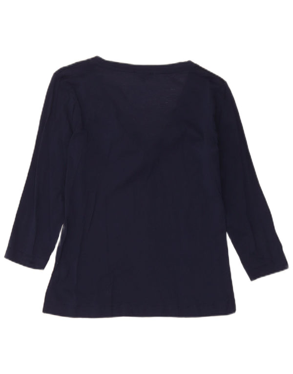 Massimo Dutti Chemisier à manches 3/4 pour femme Bleu marine moyen UK 12