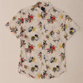J. CREW Camicia da uomo a maniche corte Flex piccola in cotone floreale bianco