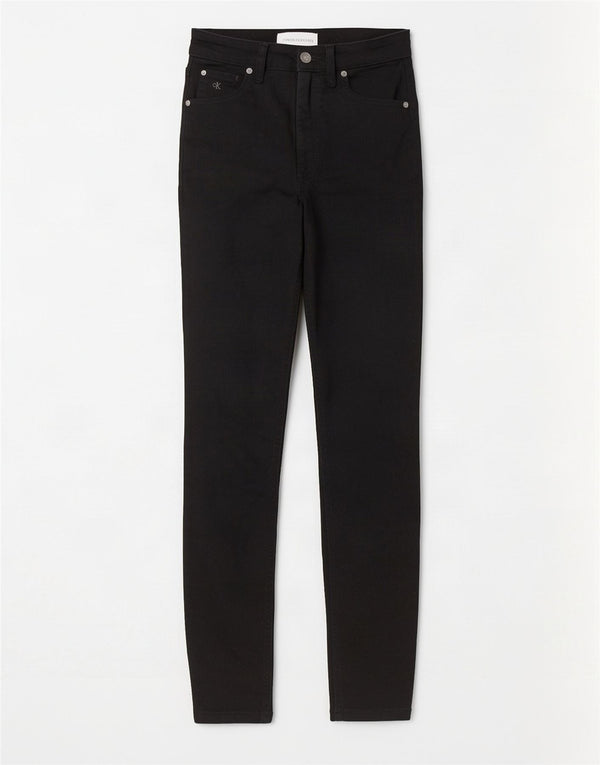 Calvin Klein Damen Skinny Jeans W26 L30 Schwarze Baumwolle