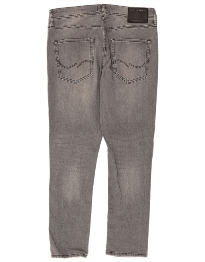 Jack & Jones Mens GLENN Slim Jeans W32 L30 Grey Cotton