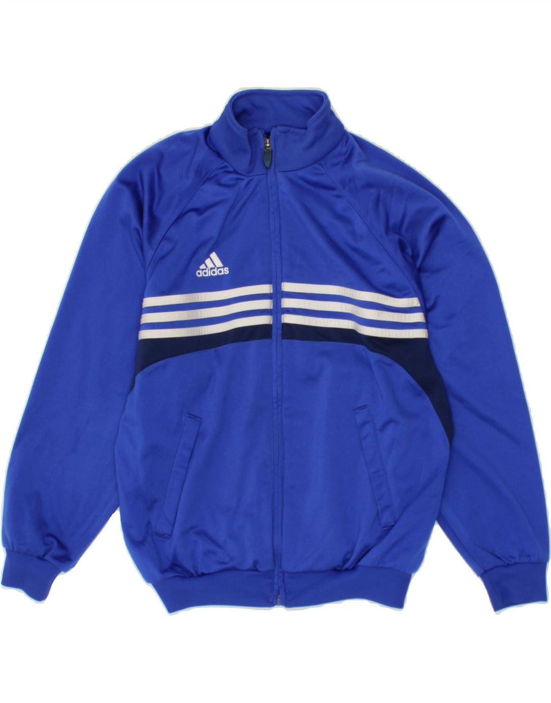 ADIDAS Boys Graphic Tracksuit Top Jacket 11-12 Years Large Blue Vintage Adidas and Second-Hand Adidas from Messina Hembry 