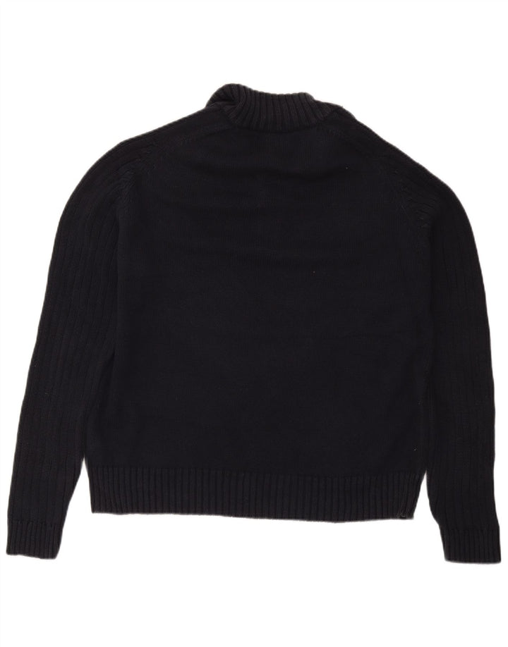 Marks & Spencer Pull à col boutonné bleu Harbor pour hommes, grand, bleu marine
