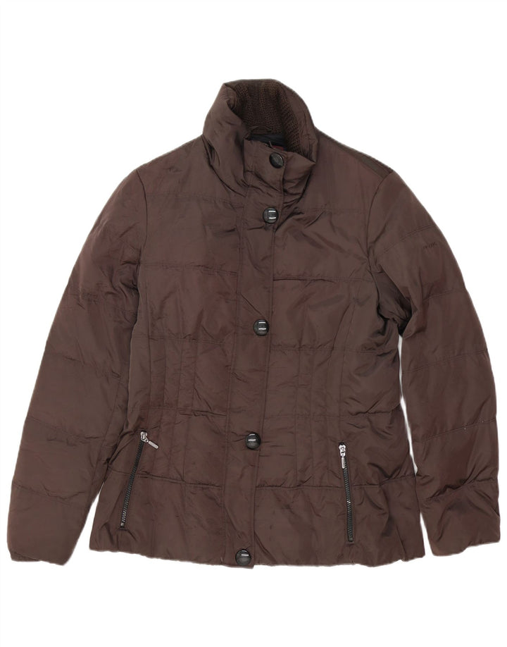 Giacca imbottita da donna Geox UK 14 Large Marrone Poliestere