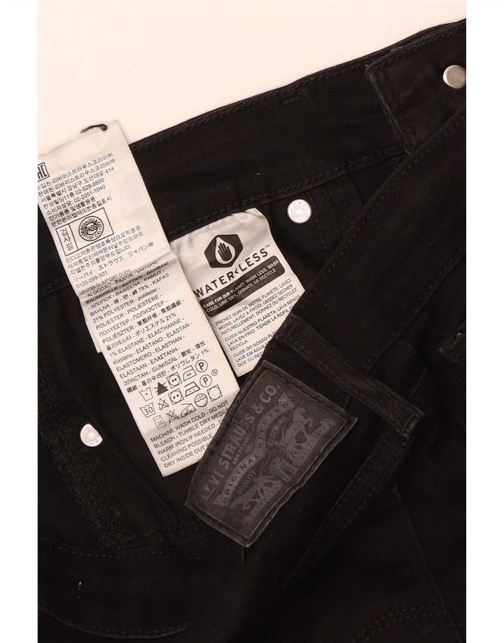 Levi's ženske 712 uske traperice W30 L32 crni pamuk