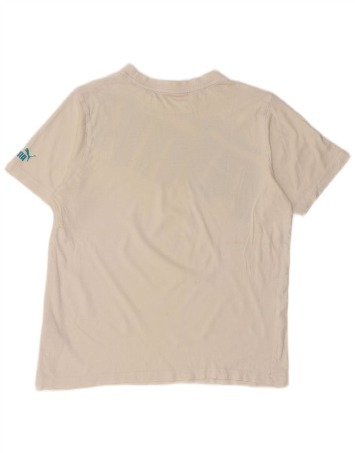 PUMA Boys Graphic T-Shirt Top 13-14 Years White