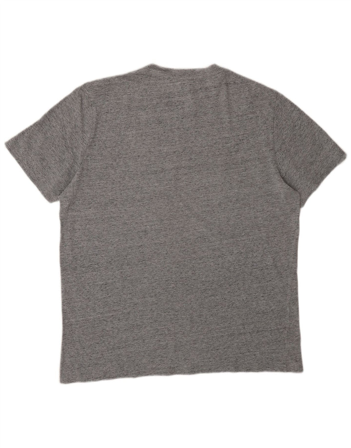 Champion Mens Graphic T-Shirt Top Large Grey Colourblock