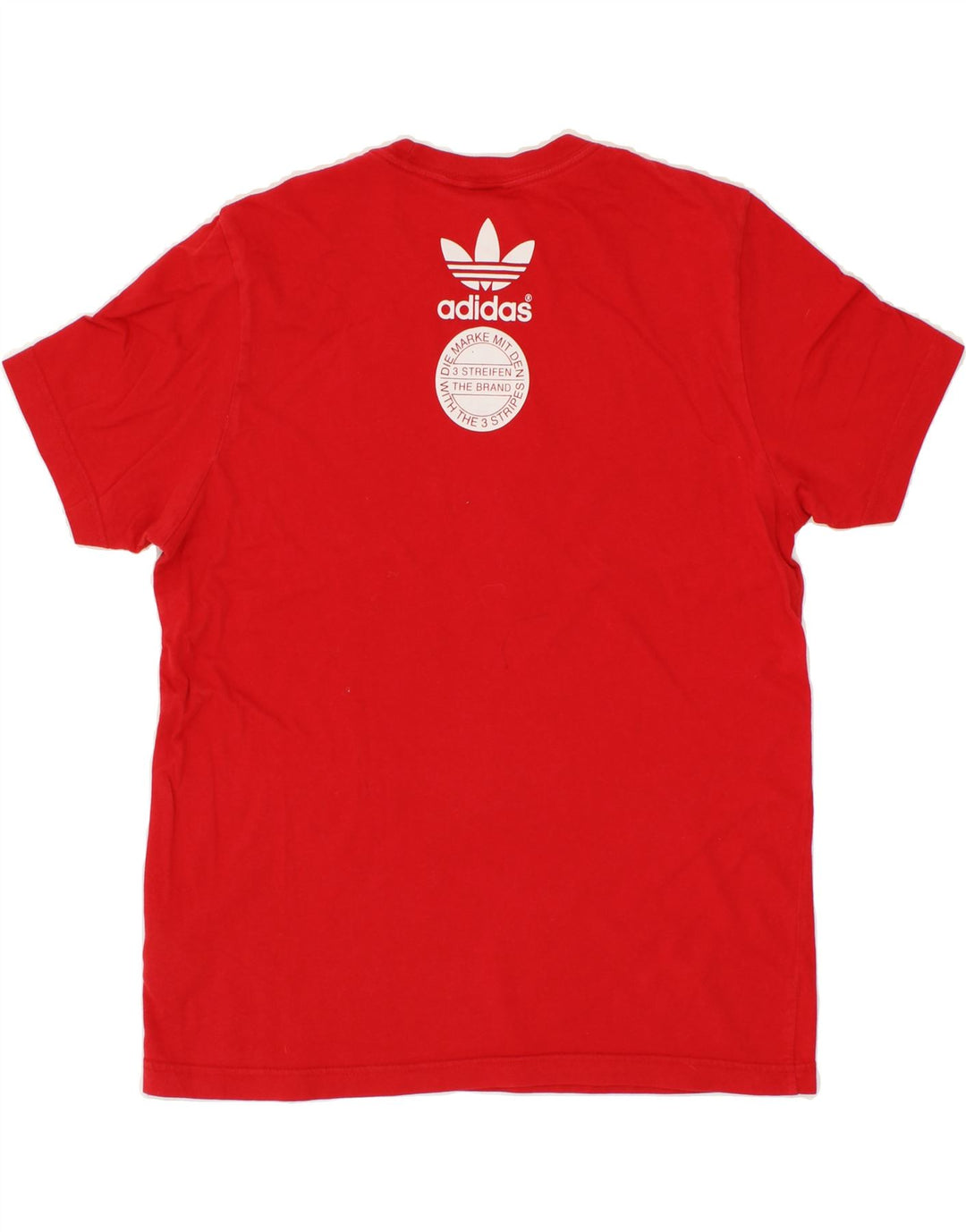 ADIDAS Mens Graphic T-Shirt Top Small Red Cotton Vintage Adidas and Second-Hand Adidas from Messina Hembry 