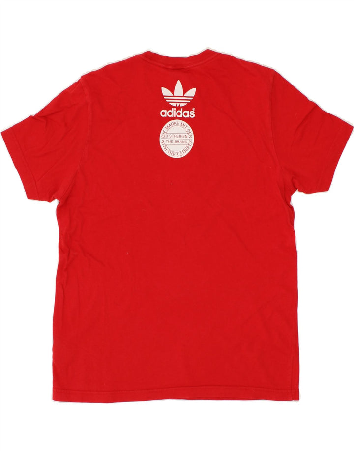 ADIDAS Mens Graphic T-Shirt Top Small Red Cotton Vintage Adidas and Second-Hand Adidas from Messina Hembry 