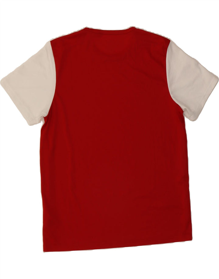 ADIDAS Mens Climalite T-Shirt Top Large Red Colourblock Polyester Vintage Adidas and Second-Hand Adidas from Messina Hembry 
