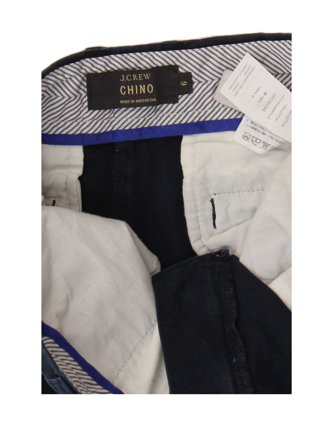 J. CREW Womens Chino Shorts US 6 Medium W32  Navy Blue Cotton Vintage J. Crew and Second-Hand J. Crew from Messina Hembry 