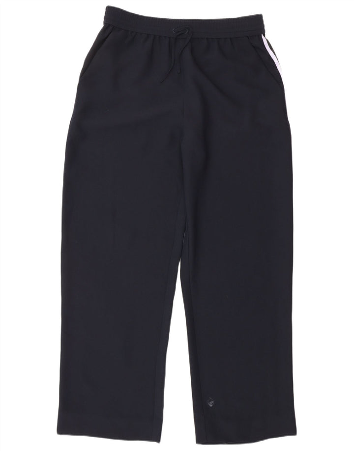 Whistles Womens Tracksuit Trousers UK 12 Medium Navy Blue Striped Polyester