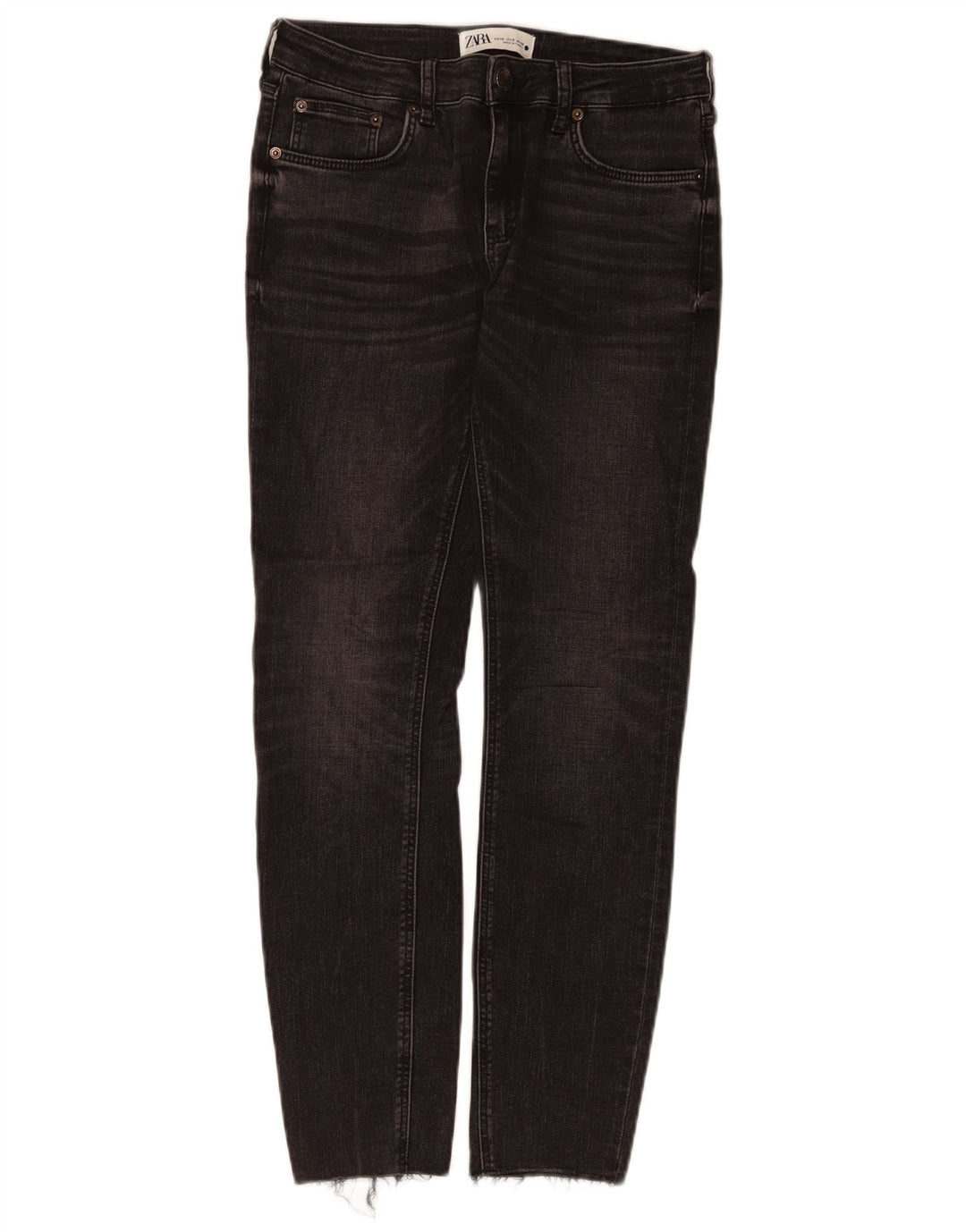 Zara Womens Slim Jeans EU 40 Medium W30 L28 Black Cotton