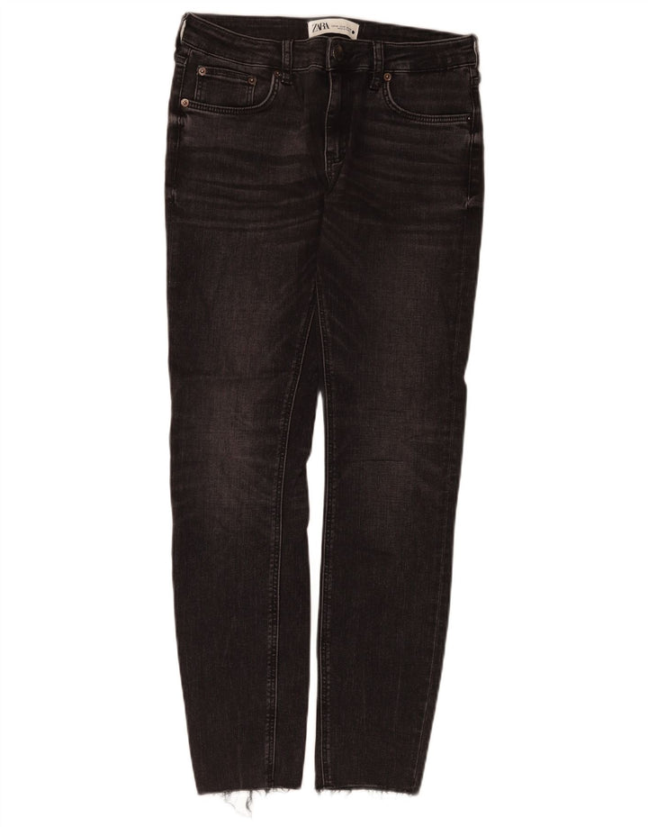 Zara Womens Slim Jeans EU 40 Medium W30 L28 Black Cotton