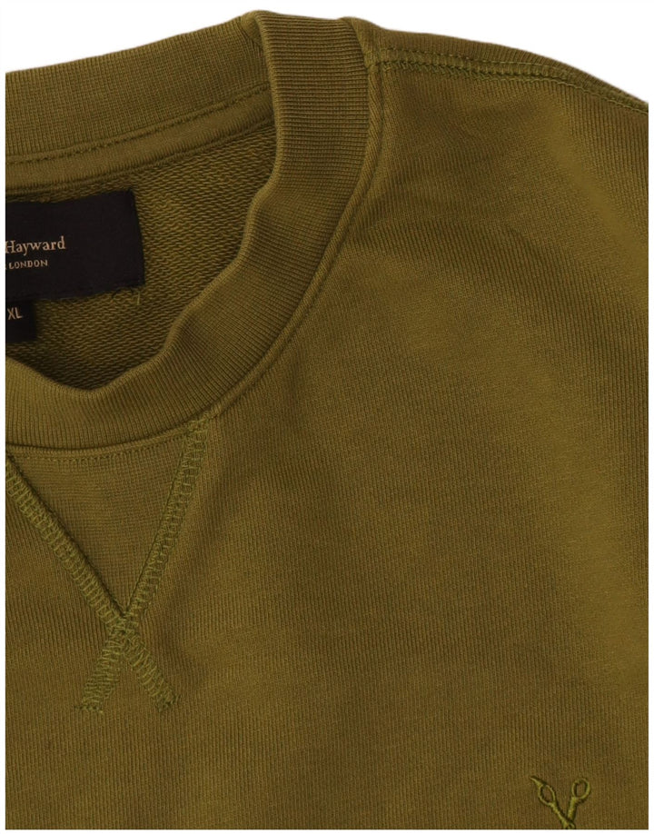 Douglas Hayward Mens Sweatshirt Jumper XL Khaki Cotton