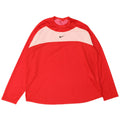 Nike Haut graphique à manches longues pour homme 2XL Rouge Colorblock Polyester