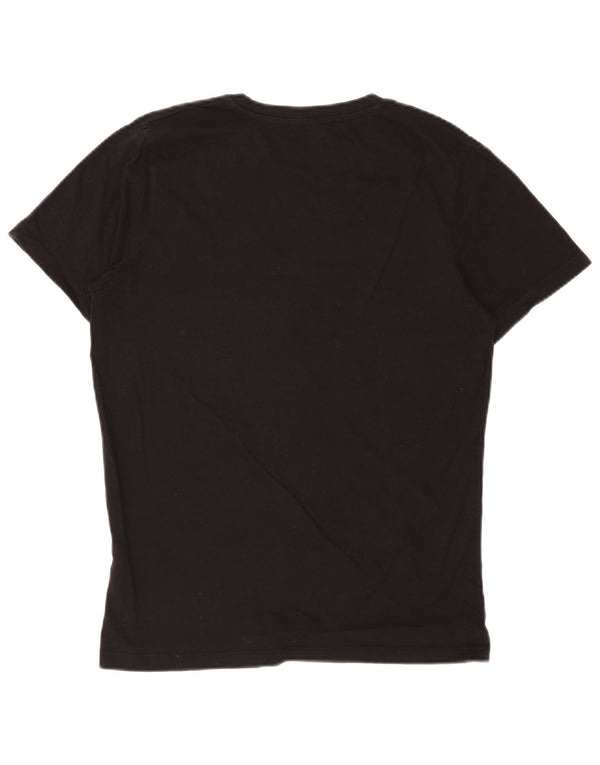 Jack & Jones Hombre Camiseta Top Medium Negro Algodón