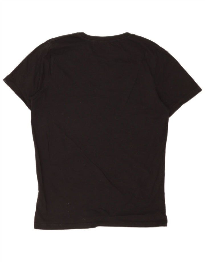 Jack & Jones Mens T-Shirt Top Medium Black Cotton