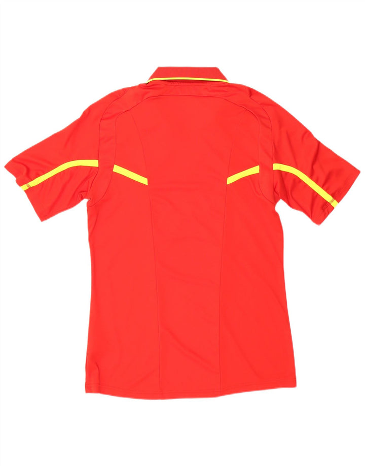 ADIDAS Mens Climacool Polo Shirt Medium Red Colourblock Polyester