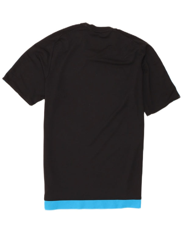 Adidas Mens Climalite T-Shirt Top Medium Black Colourblock Polyester