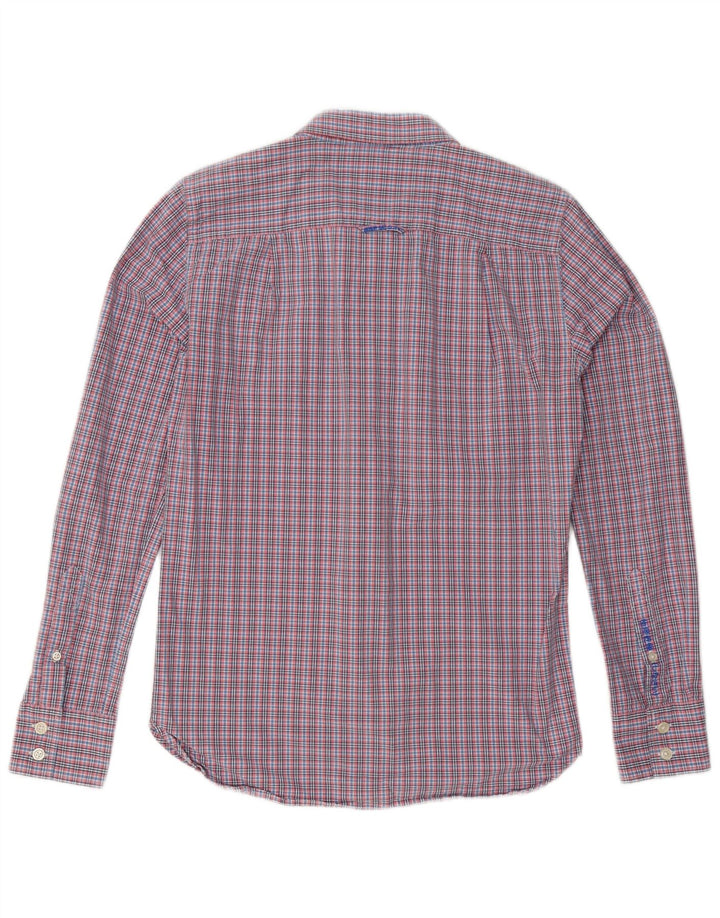 Superdry Mens Shirt Medium Pink Gingham Cotton