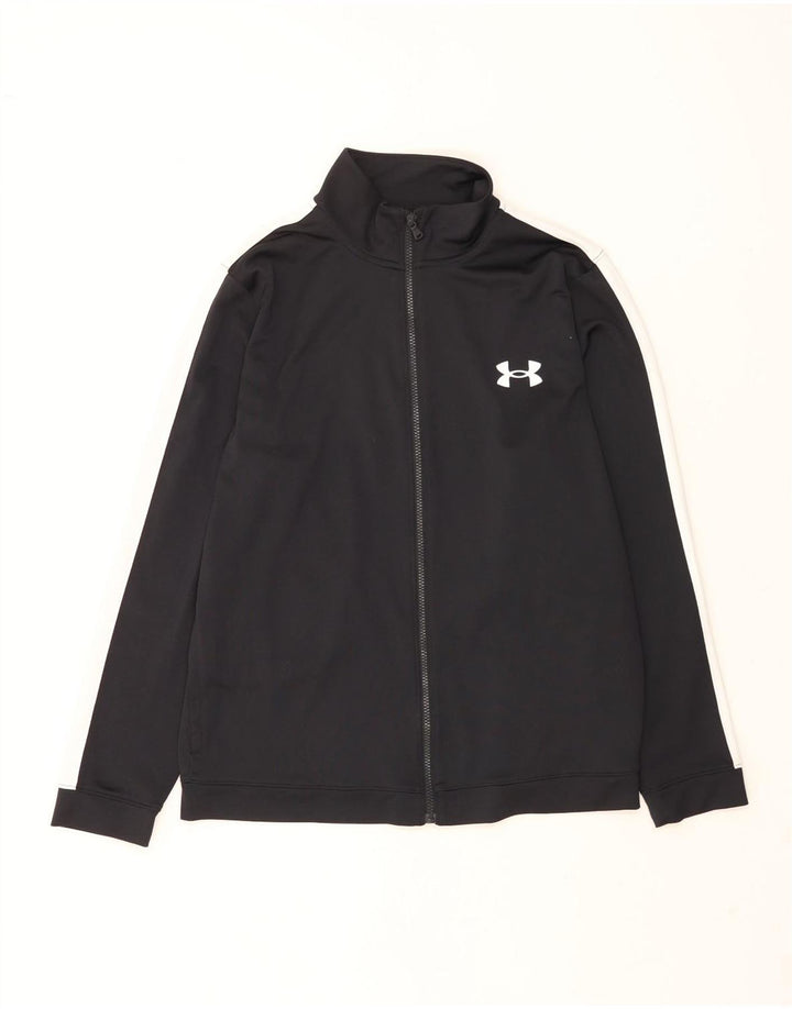 Under Armour Herren-Trainingsanzug-Top-Jacke, großes schwarzes Farbblock-Polyester