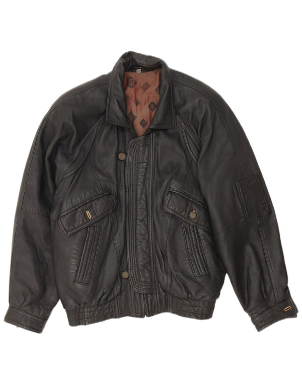 Fatigue Veste en cuir pour homme UK 40 Large Noir
