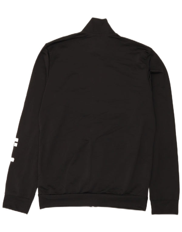 Adidas Herre grafisk træningsdragt Topjakke UK 38/40 Medium Sort Polyester