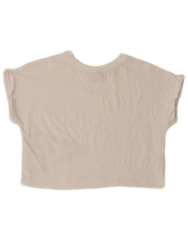Γυναικείο γραφικό μπλουζάκι Umbro Crop Top UK 12 Μεσαίο λευκό βαμβακερό