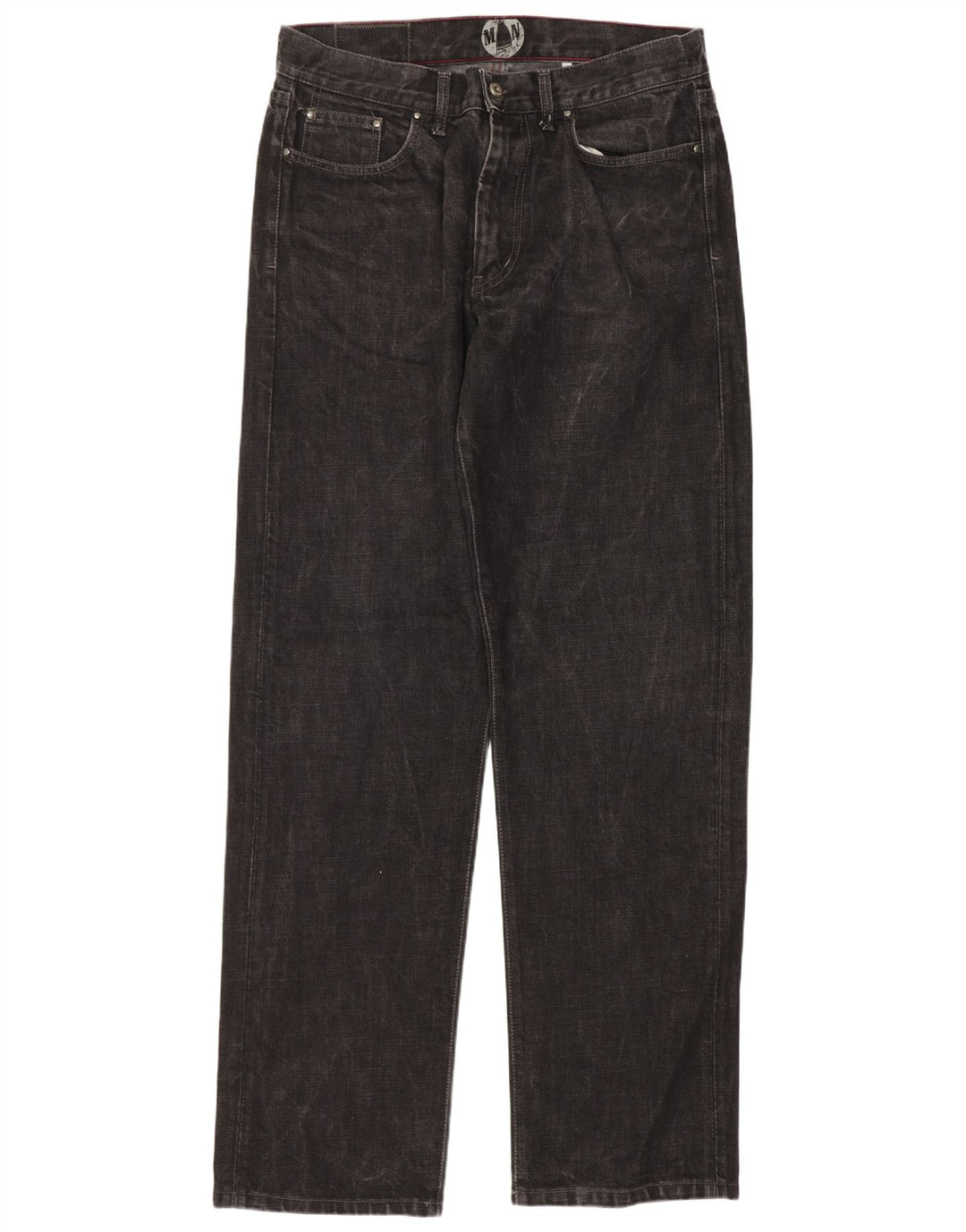 Murphy & Nye Mens Straight Jeans W34 L33 Black Cotton