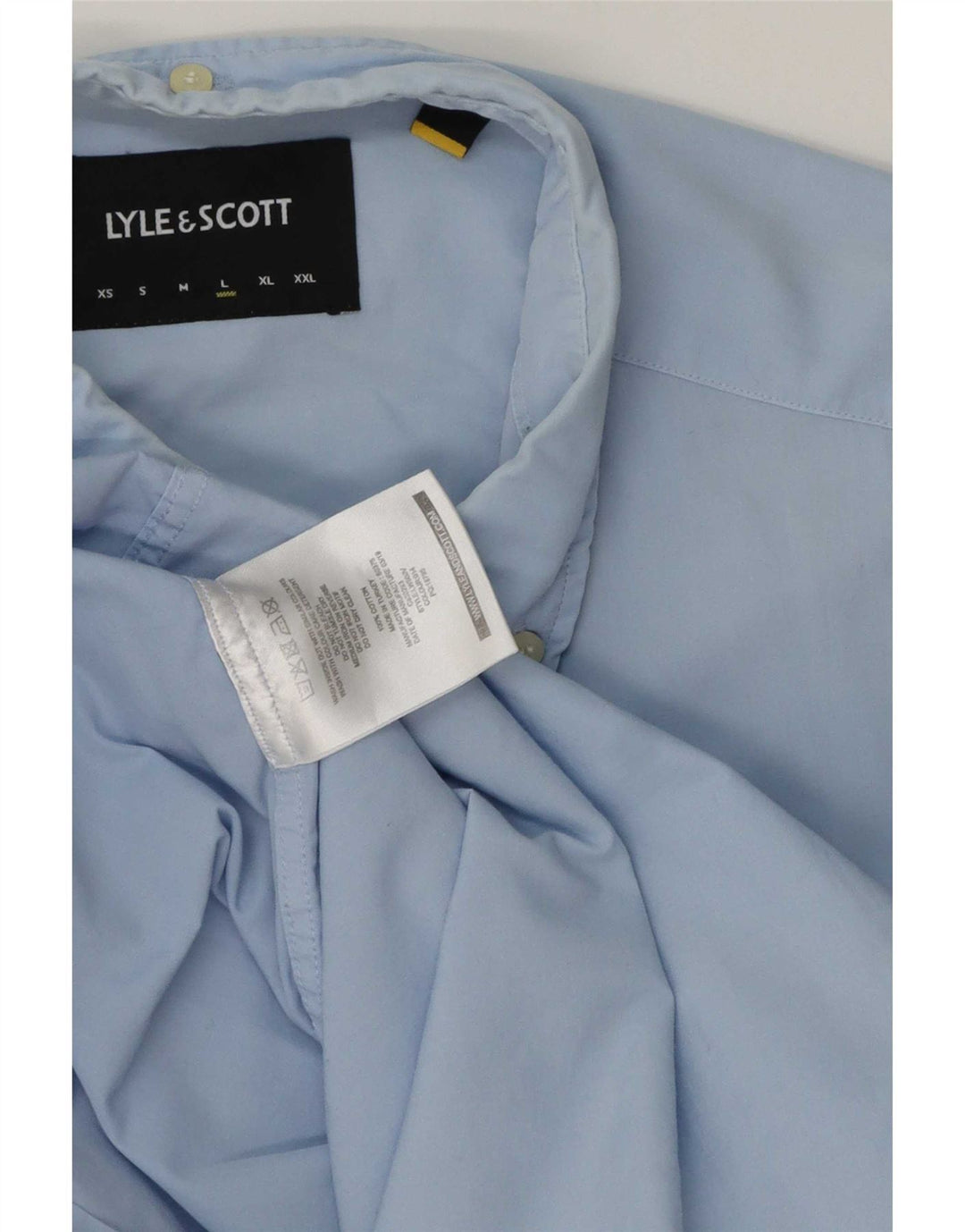 Camisa Lyle & Scott para hombre grande de algodón azul