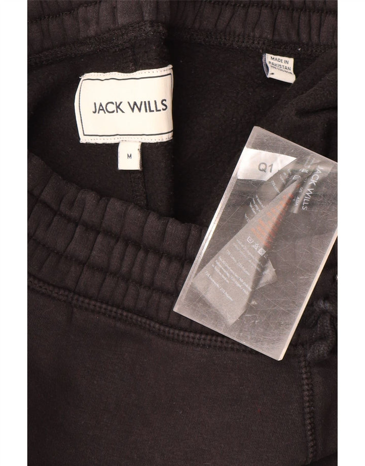 JACK WILLS Mens Sport Shorts Medium  Black Cotton