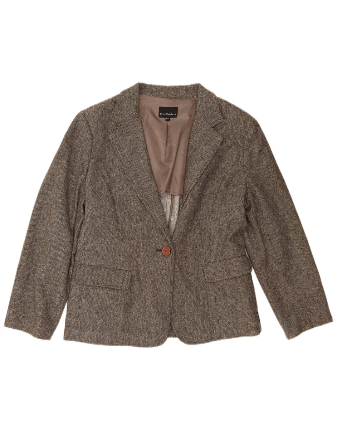 Jachetă Blazer pentru femei Calvin Klein Jeans 1 Button UK 20 2XL Gri