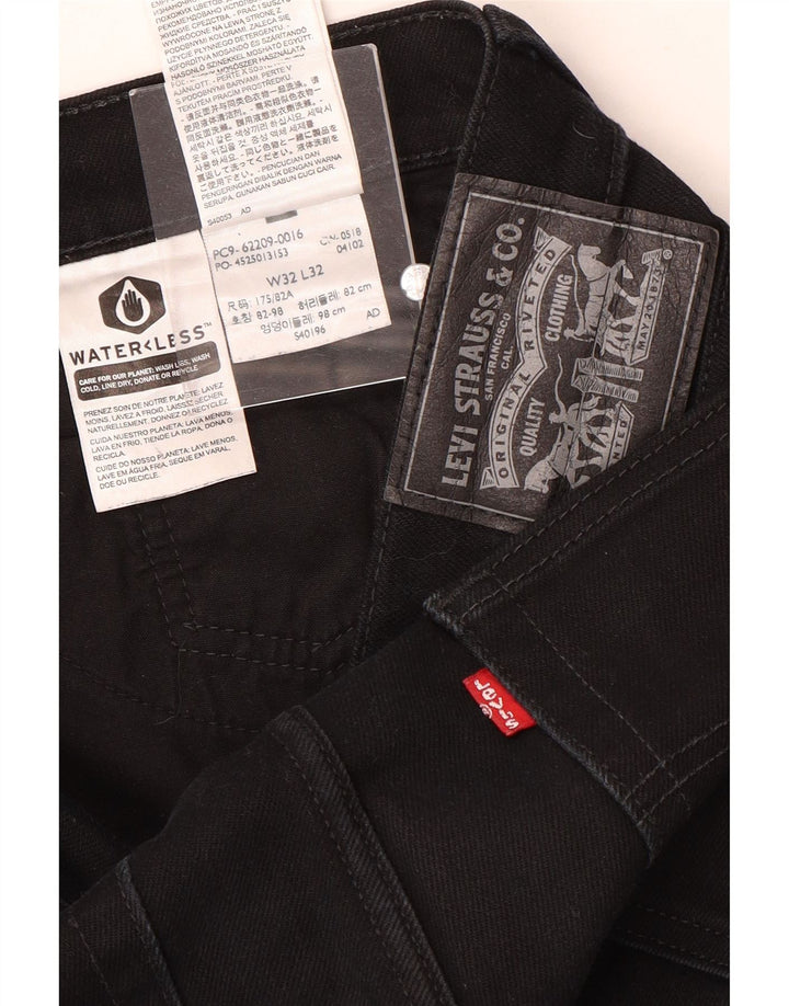 Levi's Mens Slim Jeans W32 L32 Black Cotton