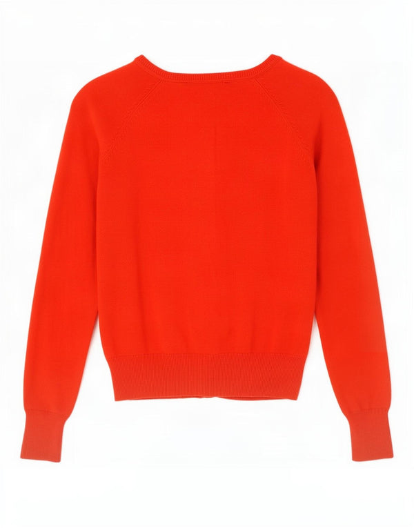 Zara Damen-Cardigan-Pullover UK 10 Small Rote Baumwolle