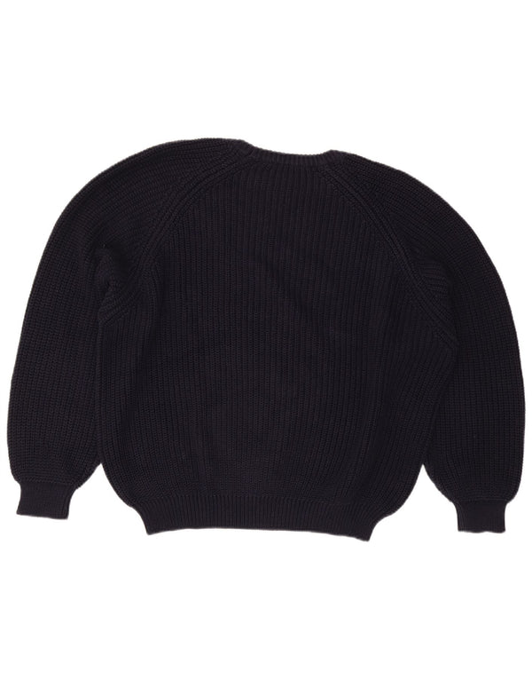 Vintage ανδρικό πουλόβερ με λαιμόκοψη XL Navy Blue
