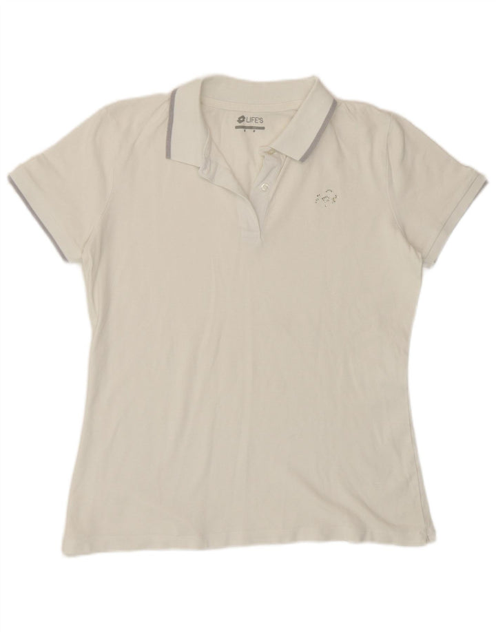 Lotto Damen Poloshirt UK 14 Medium Weiß