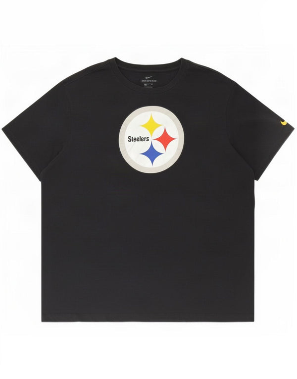 Nike Hommes Pittsburgh Steelers T-shirt graphique Top 2XL Coton noir
