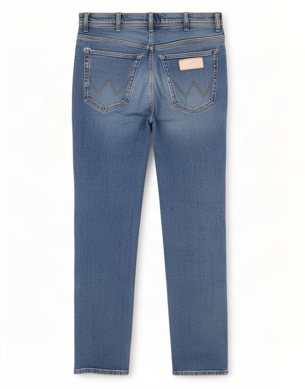 Jeans dritti da uomo Wrangler Texas W34 L32 cotone blu