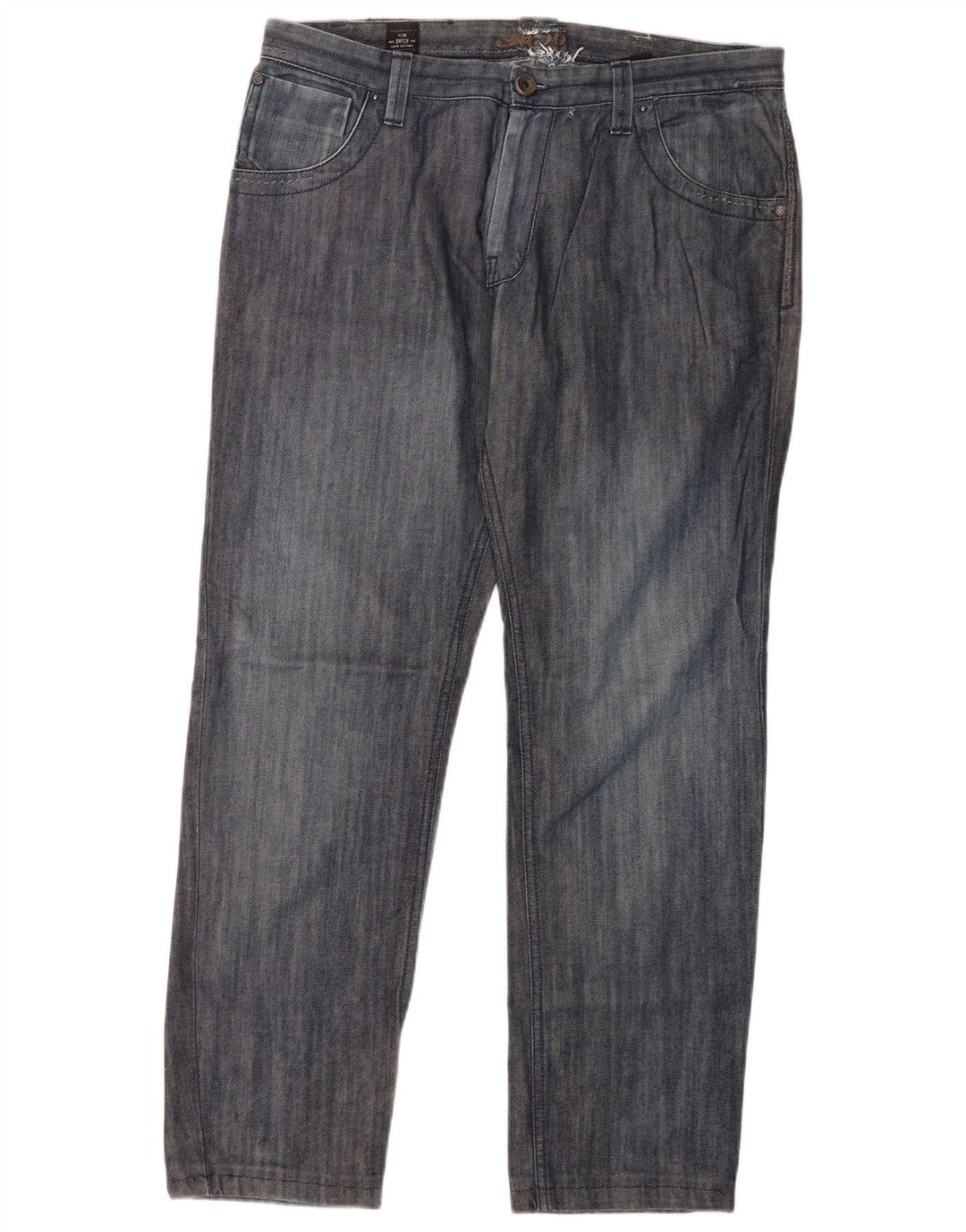 Datch Straight Jeans til mænd W36 L30 Marineblå bomuld