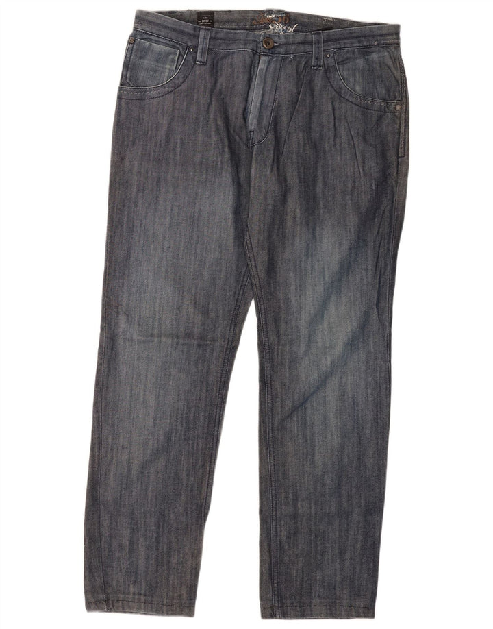 Datch Straight Jeans til mænd W36 L30 Marineblå bomuld