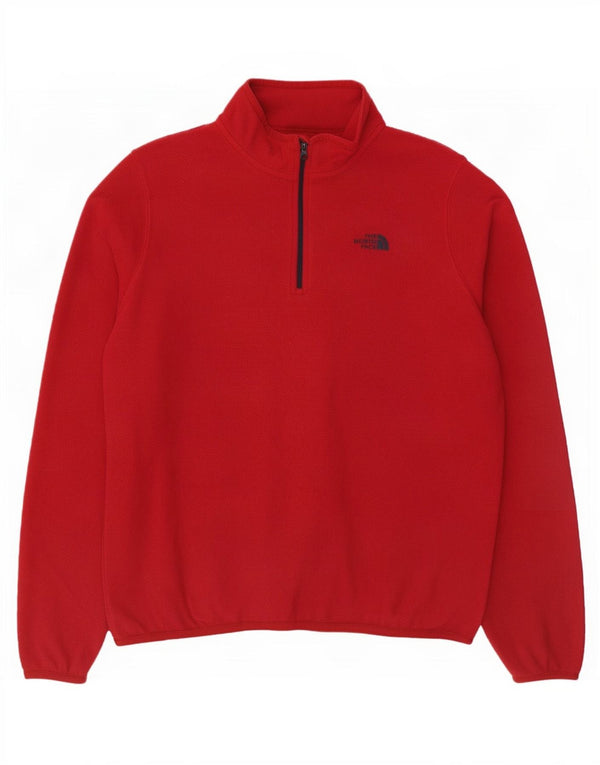 The North Face Damen Polartec Zip Neck Fleece Pullover UK 14 Large Rot