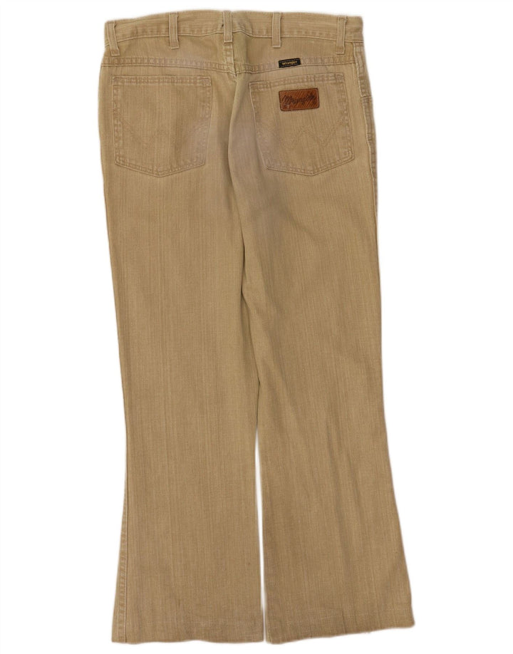 Wrangler Mens Bootcut Jeans W31 L27 Beige Cotton