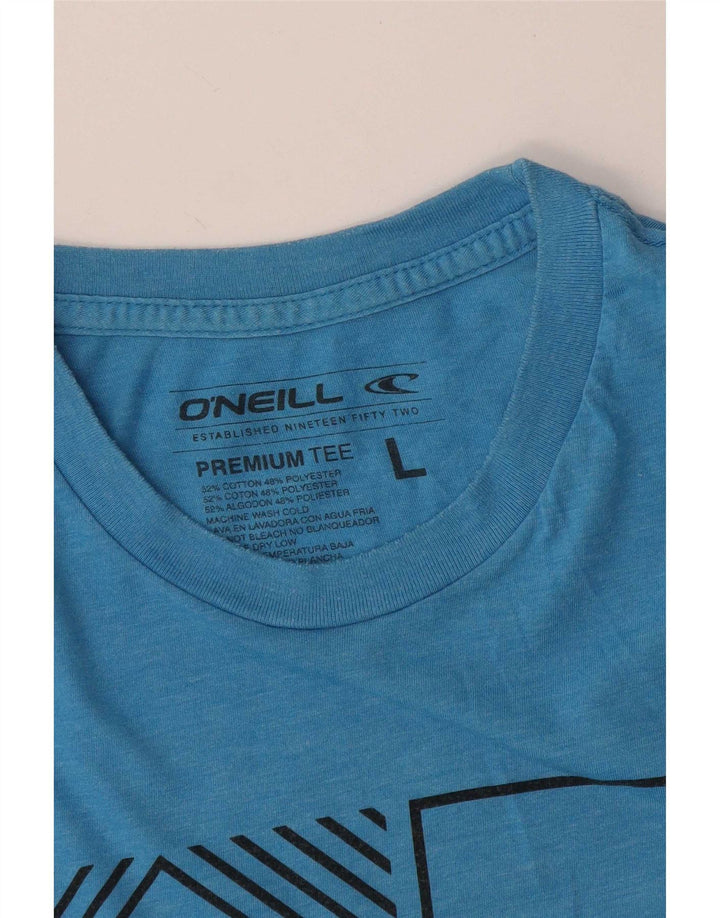 O'Neill Mens Graphic T-Shirt Top Large Blue Cotton