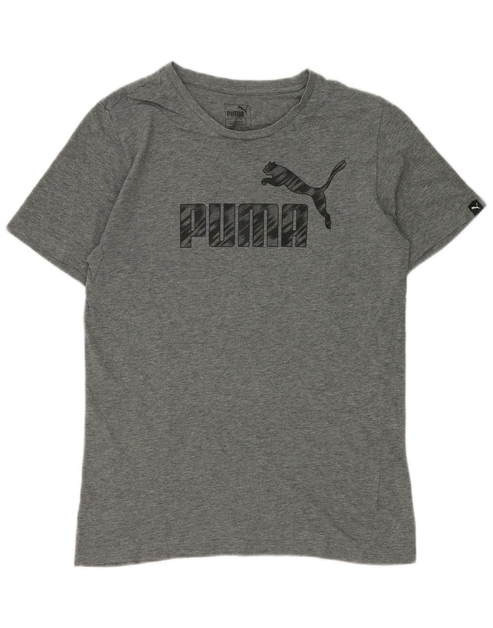 Puma Mens Graphic T-Shirt Top Small Grey