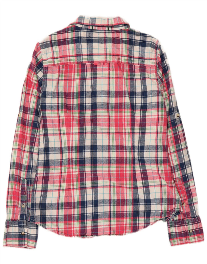 Superdry Womens Classic Fit Flannel Shirt UK 12 Medium Multicoloured Cotton