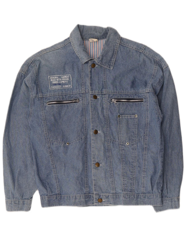 Casucci Damen Jeansjacke IT 42 Mittelblaue Baumwolle