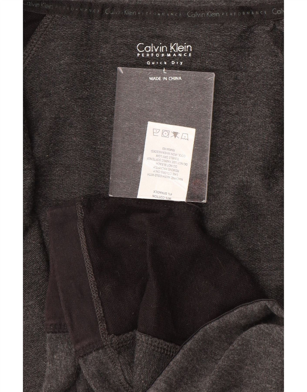 CALVIN KLEIN Womens Performance Tracksuit Top Jacket UK 14 Large Grey